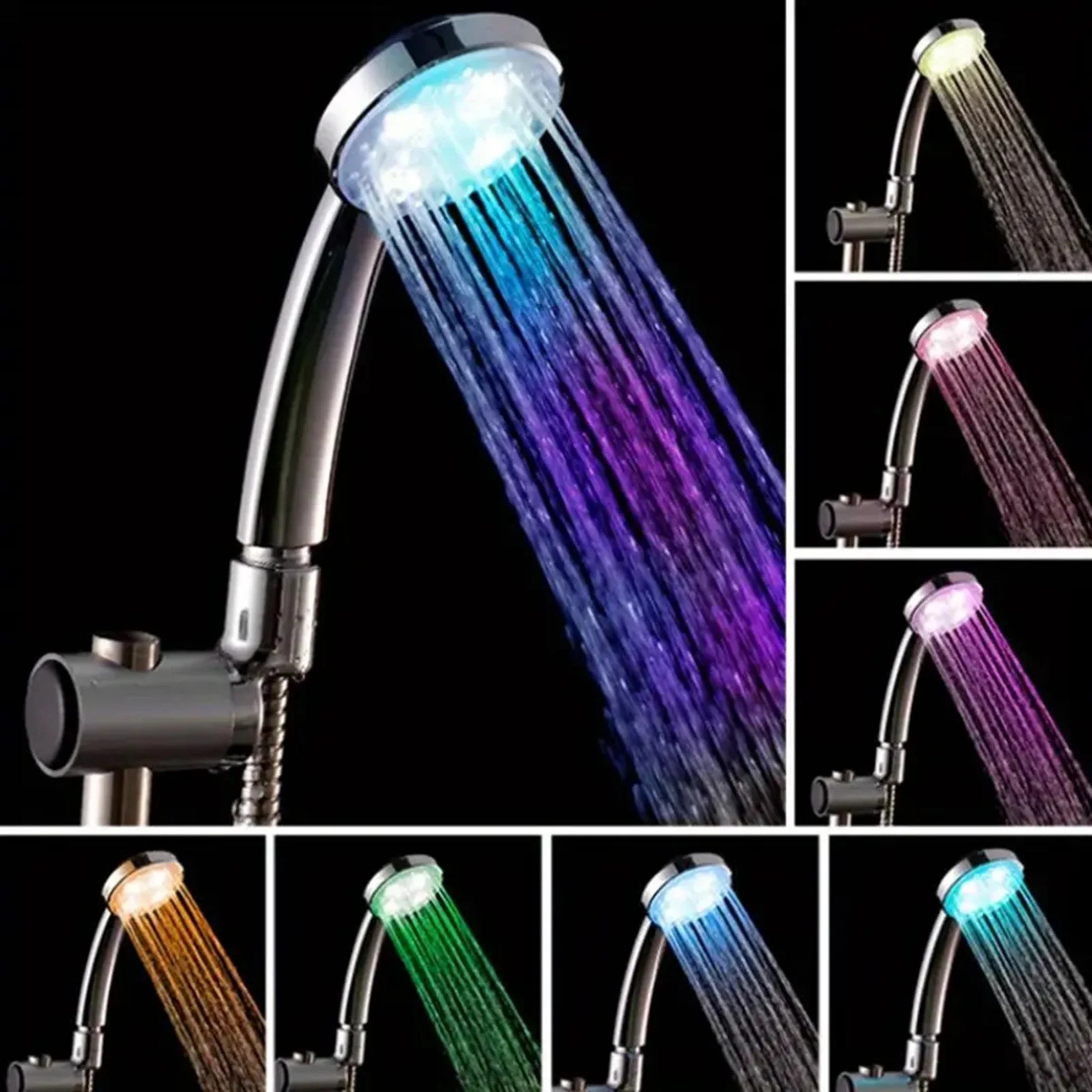 Handheld Color Changing LED Shower Head For Luxury Bathroom