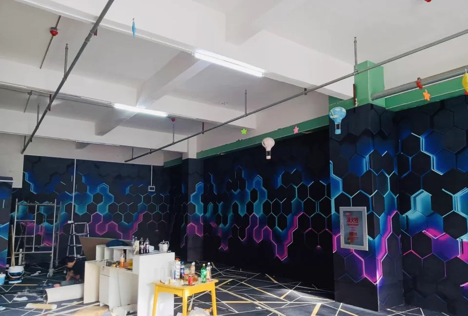 Custom papel de parede 3d background Geometric figure bump wallpaper barber shop office front desk wall paper home improvement