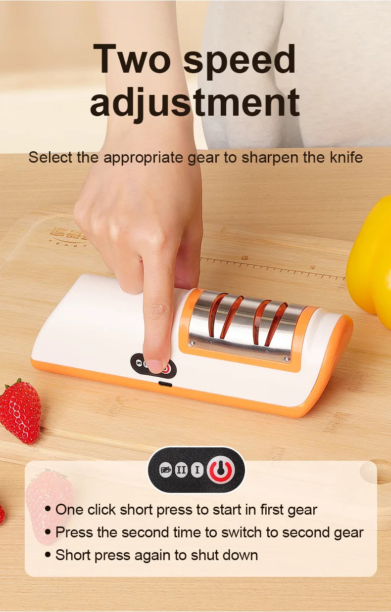 4 speed multi-function electric knife sharpener for kitchen.