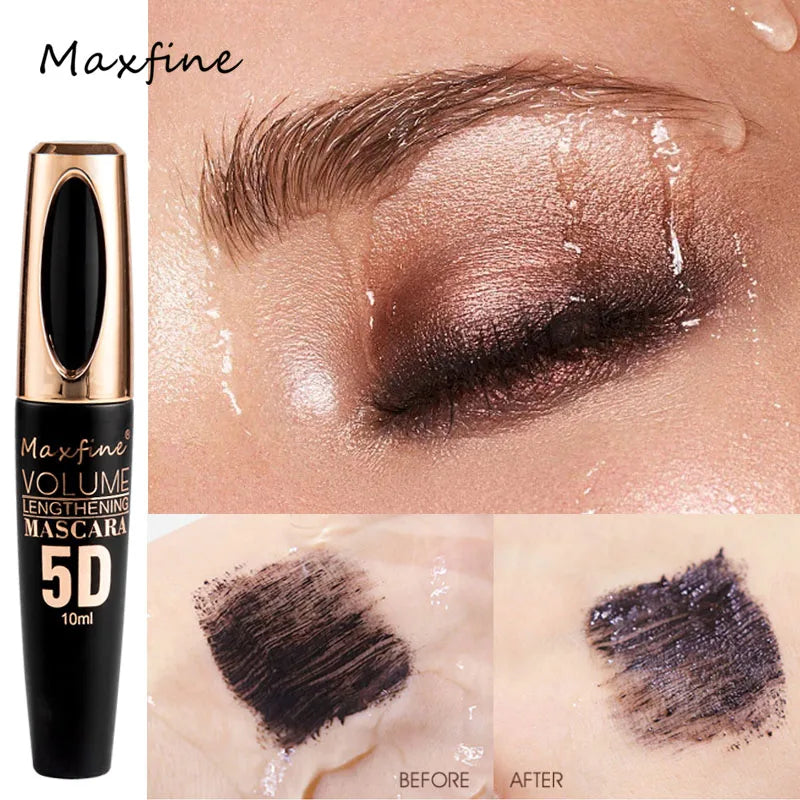 5D Silk Mascara Super Black Long, Waterproof, No Clumping