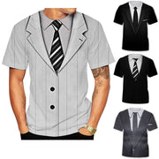 Áo Thun Nam Hè Hài Hước 3D Vest Nơ In Hình Thời Trang