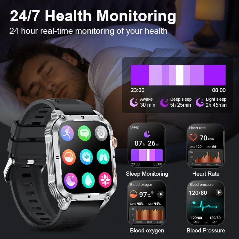 Đồng Hồ Thông Minh LIGE 2.01 Gọi Bluetooth Thể Thao