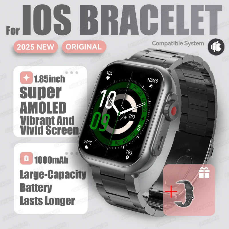 2025 AMOLED 1.85 IP68 Fashion Smart Watch