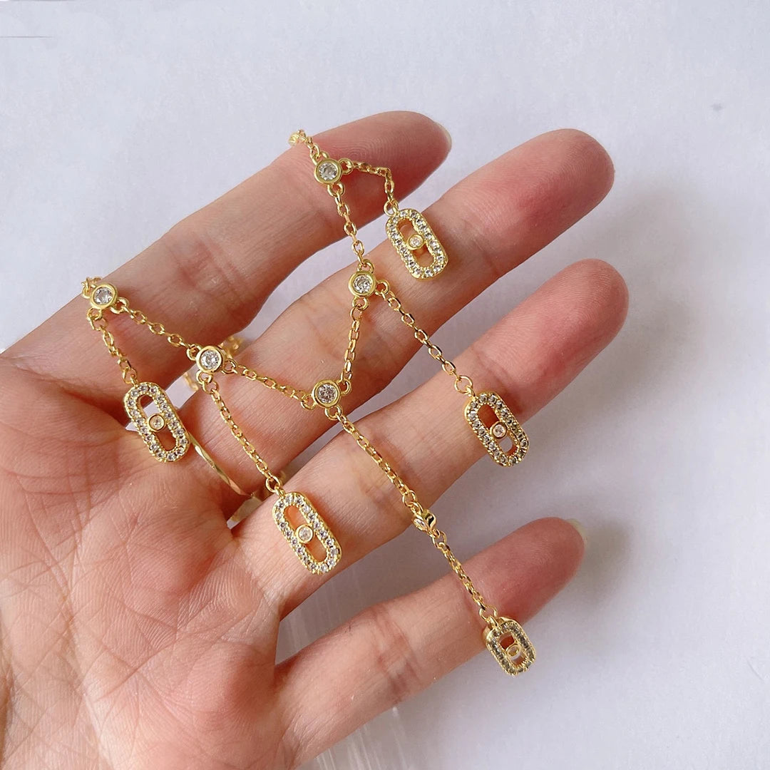 High-Quality 925 Silver Women's Necklace - Unique 5 Sides