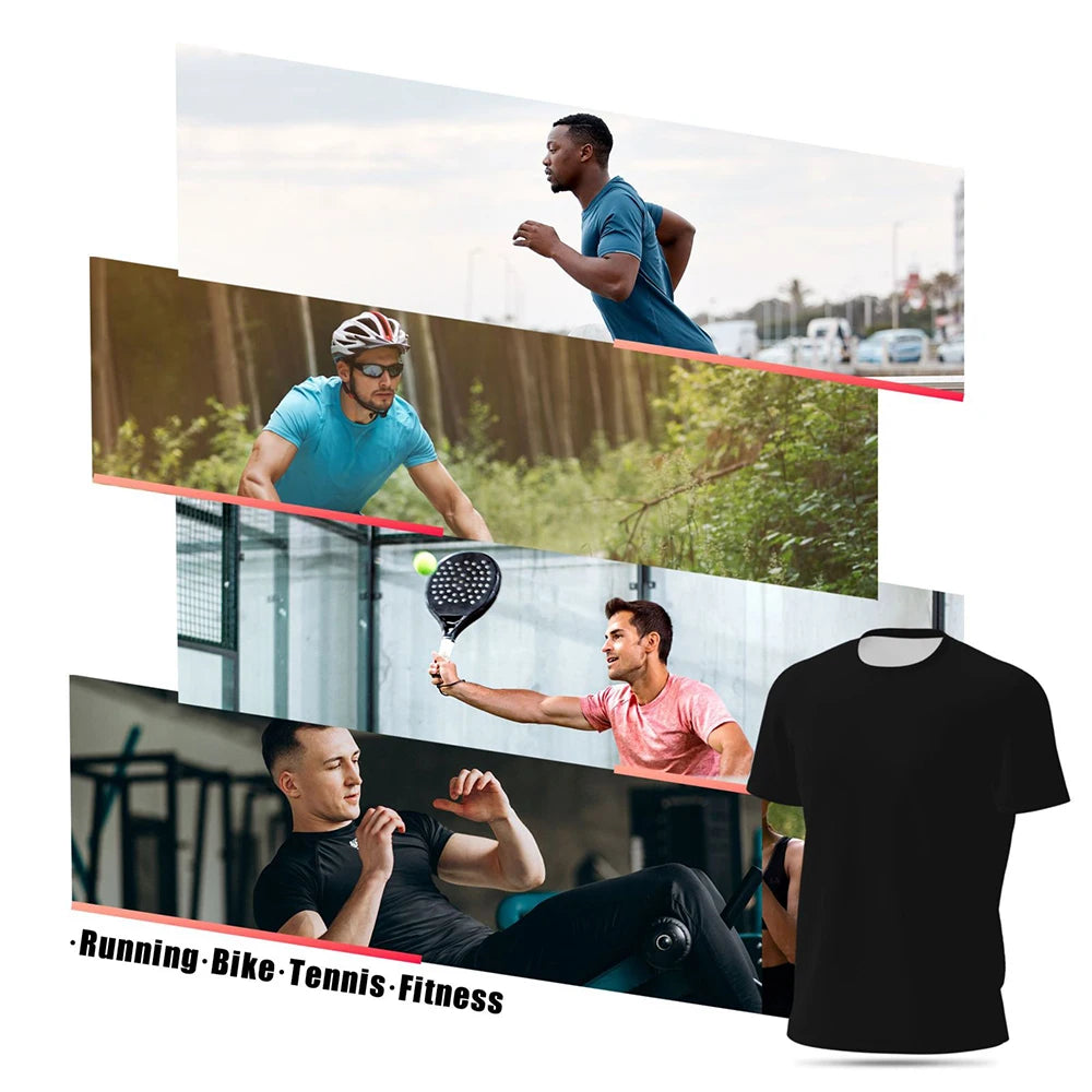 Stylish Mondrian Striped Men's Gym T-Shirt