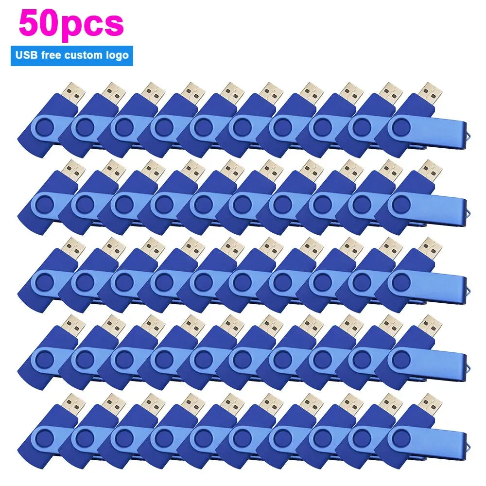 Set of 50 USB Flash Drives 2.0 with Various Convenient Capacity