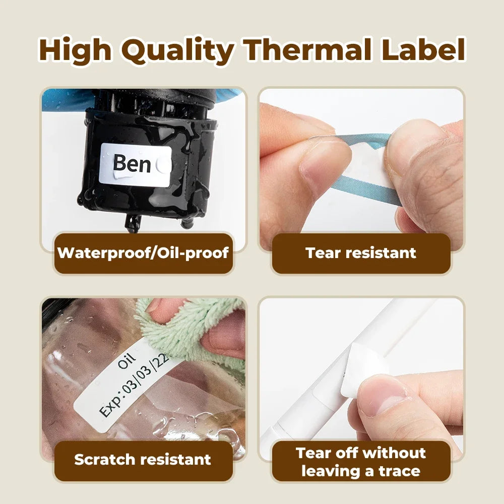 Phomemo Q30 Label Printer Mini Printer Pocket Thermal Label Maker Wireless Sticker Pocket Portable Printer Various Label Paper - Daisan Mart