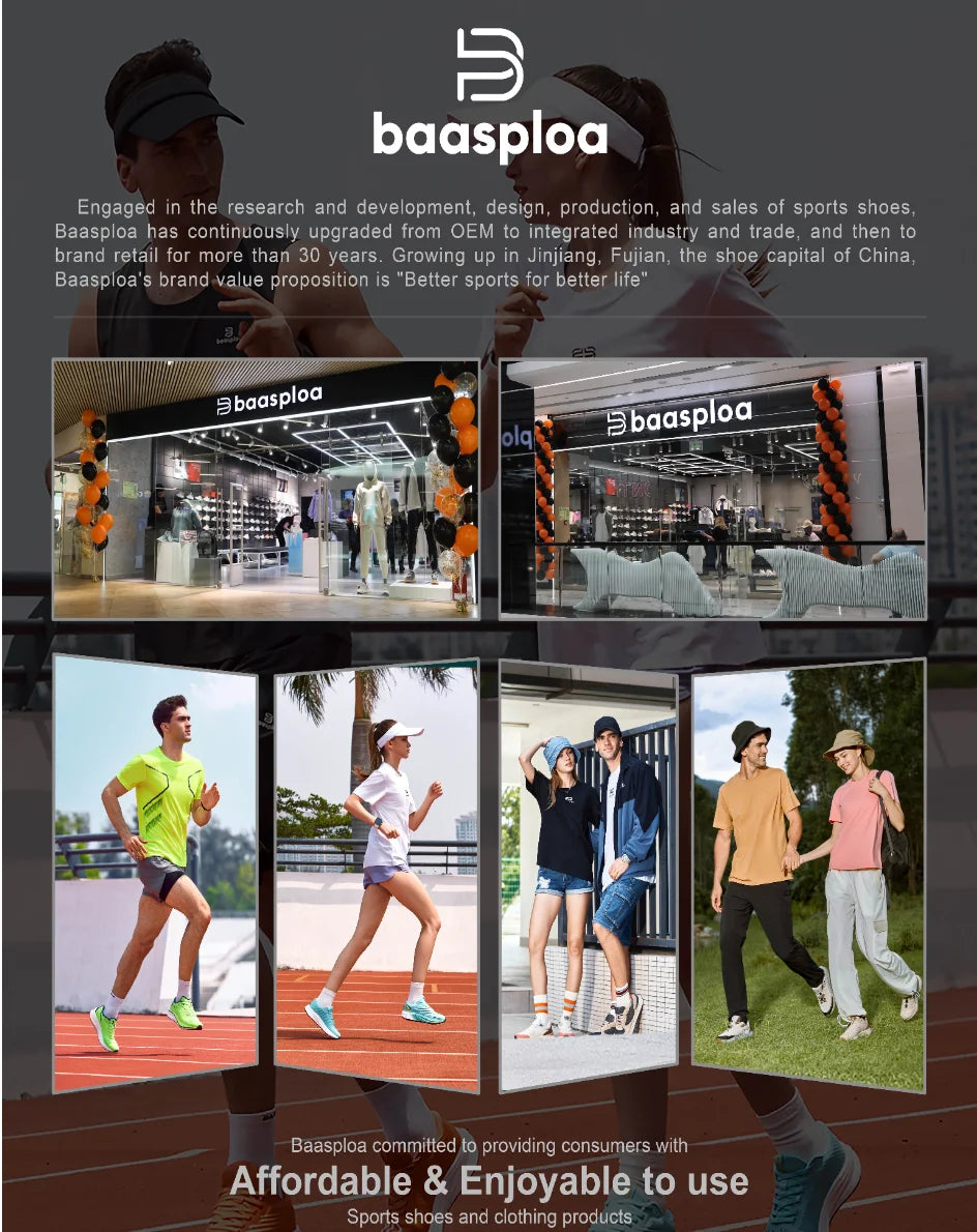 Giày Thể Thao Nam Baasploa Thoáng Khí Chống Trượt