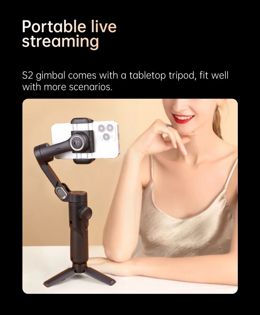 AOCHUAN Smart XE 3-Axis Handheld Gimbal Stabilizer for Smartphone iPhone Android Face Tracking Tiktok Vlog Live Streaming - Daisan Mart