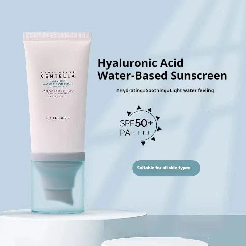 Skin1004 Korean Skincare Centella Sun Serum SPF50+ - Hyaluronic Acid UV Protection, Sensitive Skin