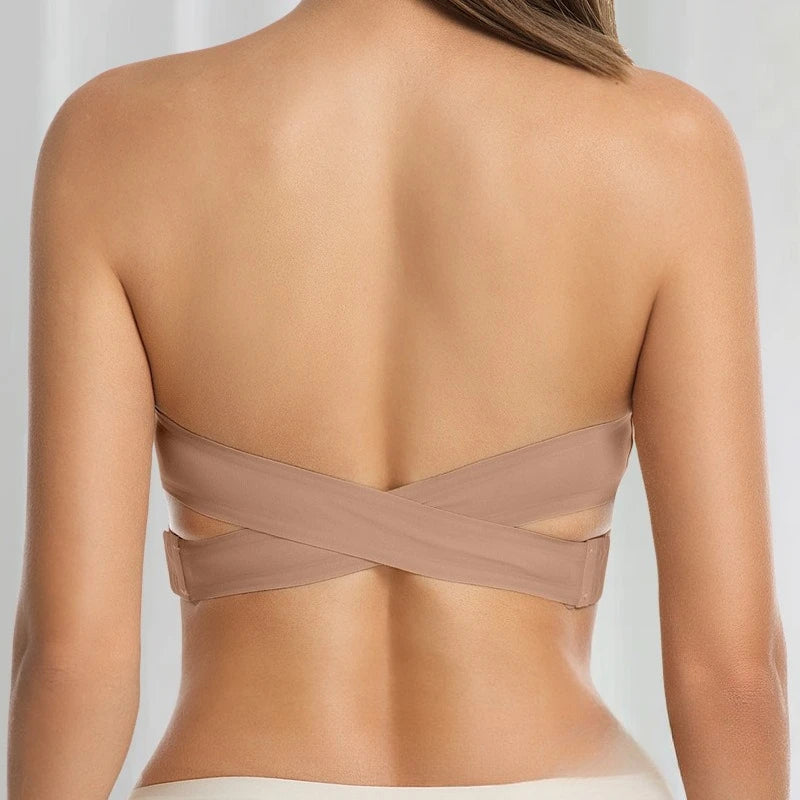 Women's Wireless Push-Up Bra Enhances Smooth Back Beauty