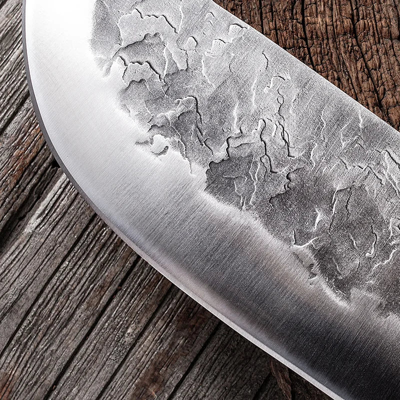 7.6inch Handmade Forged Kitchen Knife Butcher Meat Chopping Cleaver Chinese Chef Knife 5CR15 Stainless Steel - Daisan Mart