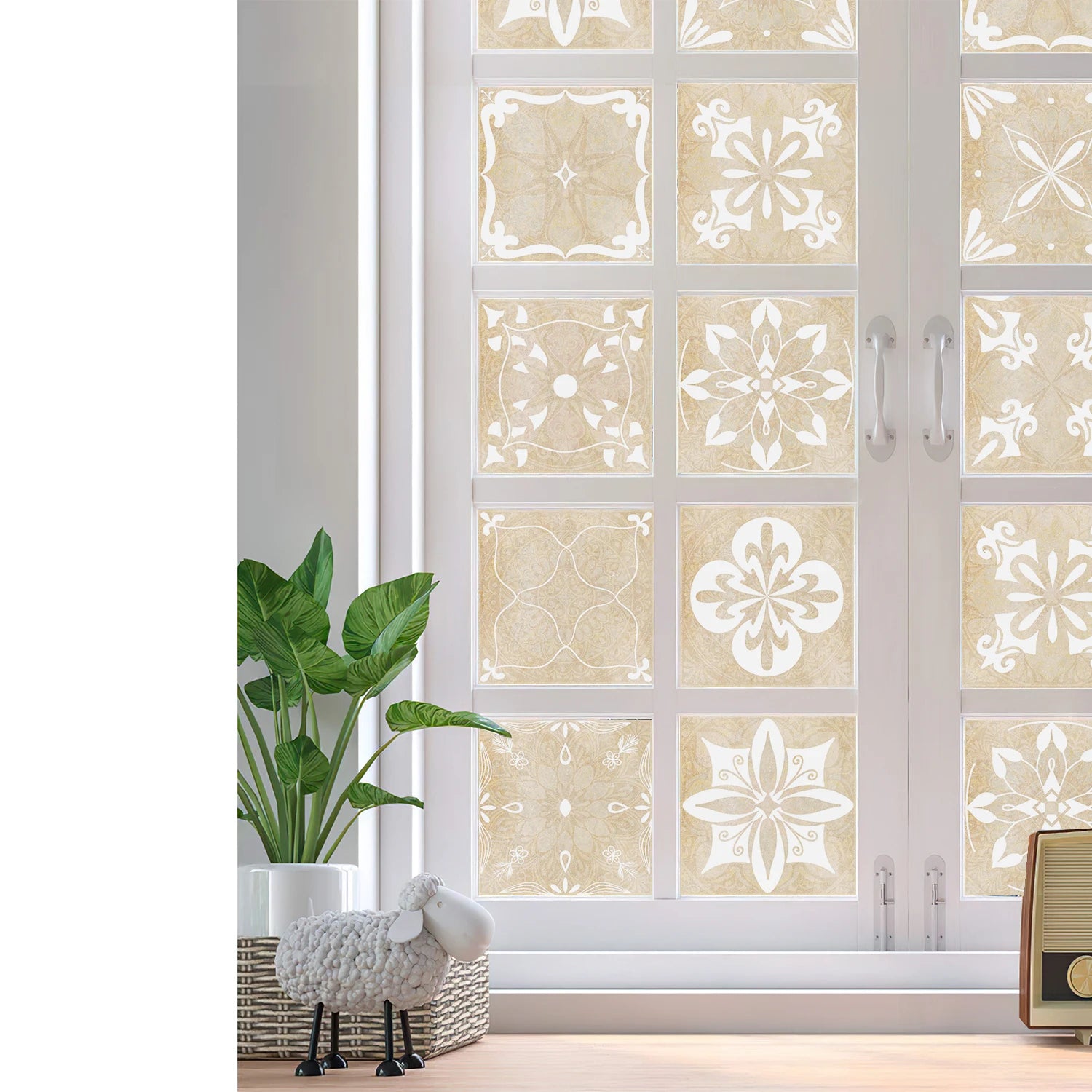 24Pcs European retro style Art Tile Wall Stickers With Self Adhesive Removable Bathroom Kitchen Waterproof Pvc Decal Wallpaper