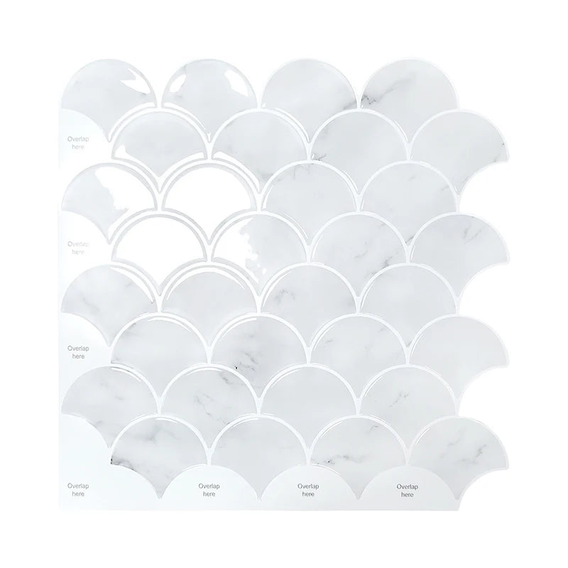 1pc Self Adhesive Wall Tiles Heat Resistant Peel Stick Kitchen Backsplash Waterproof Stickers Tile Sheet For Home Decor