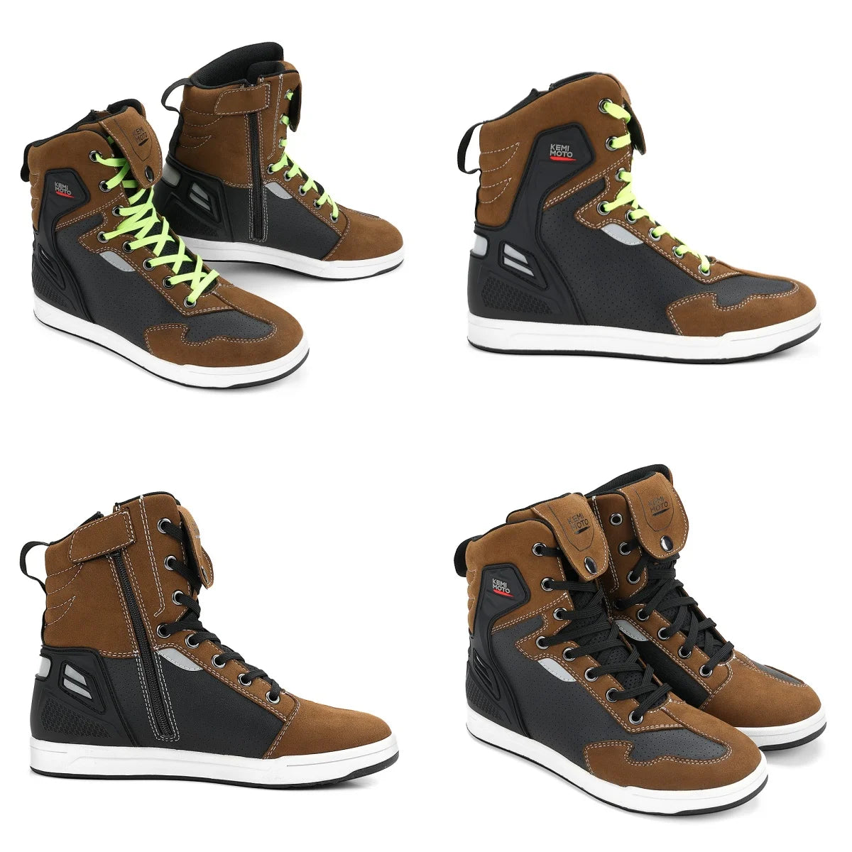 Giày Boots Lái Xe Máy Nam Hè Chống Va Đập Phản Quang