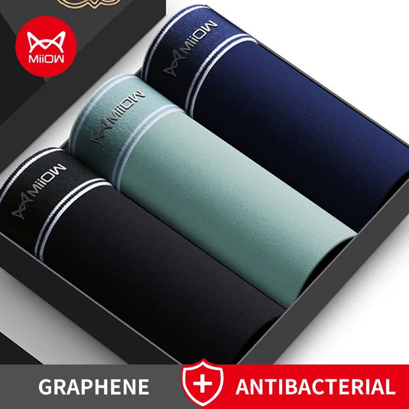 MiiOW Men's Underwear Antibacterial Breathable Cotton