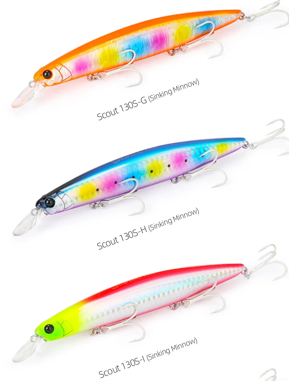 TSURINOYA 130S Sinking Minnow Fishing Lure SCOUT 130mm 24g Long Casting Seabass Flounder Artificial Large Sea Fishing Hard Baits
