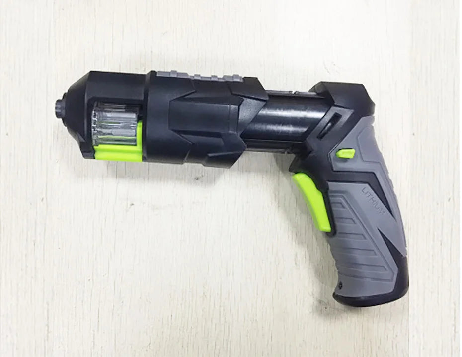 Mini Cordless Electric Screwdriver Pistol Rechargeable LED DIY 7-Piece