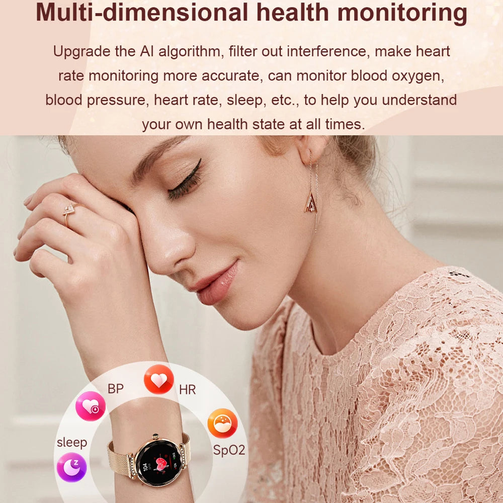 Đồng hồ thông minh nữ AMOLED 1.19 chống nước IP68