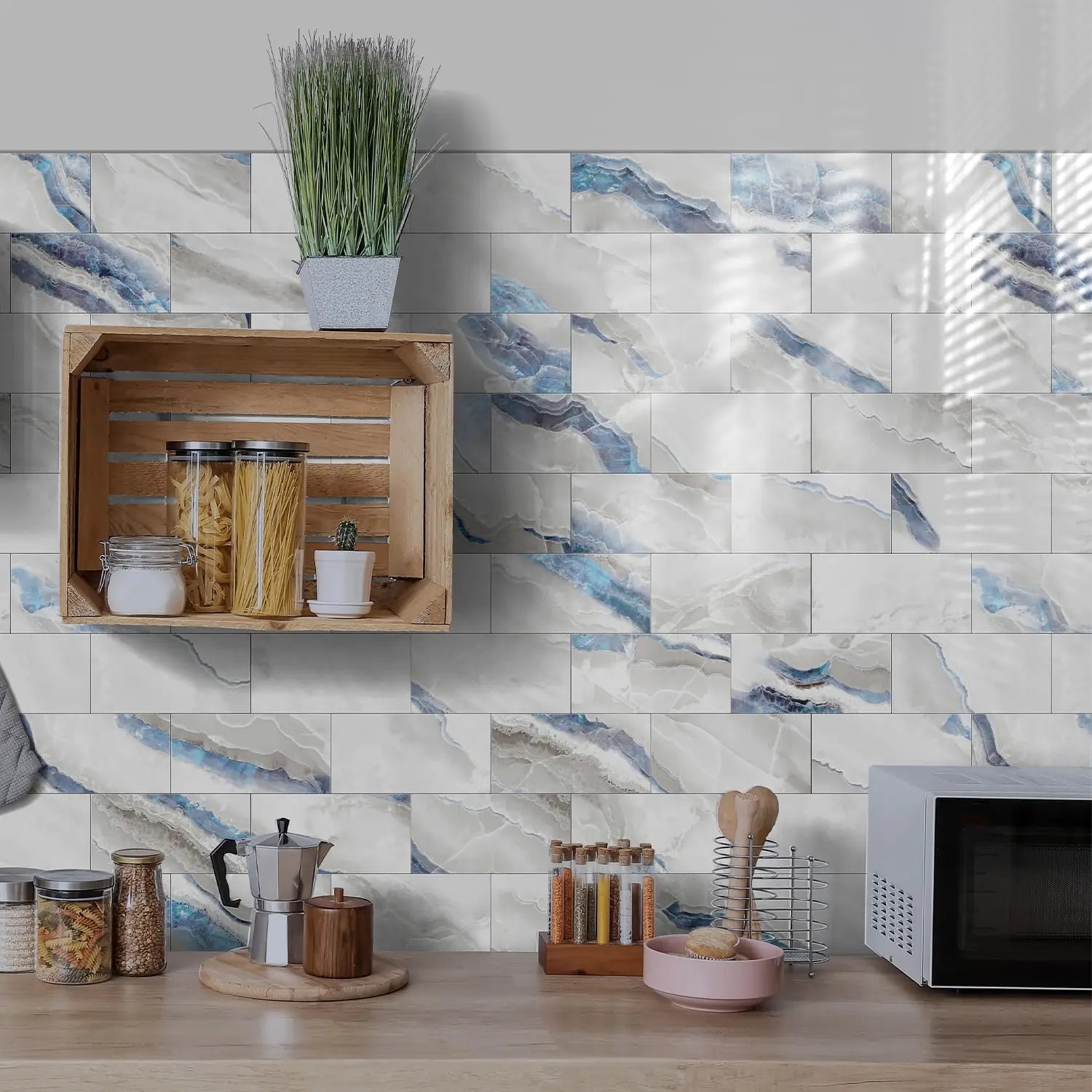 3D Waterproof Brick and Stone Decal Set - Kitchen &amp; Bathroom