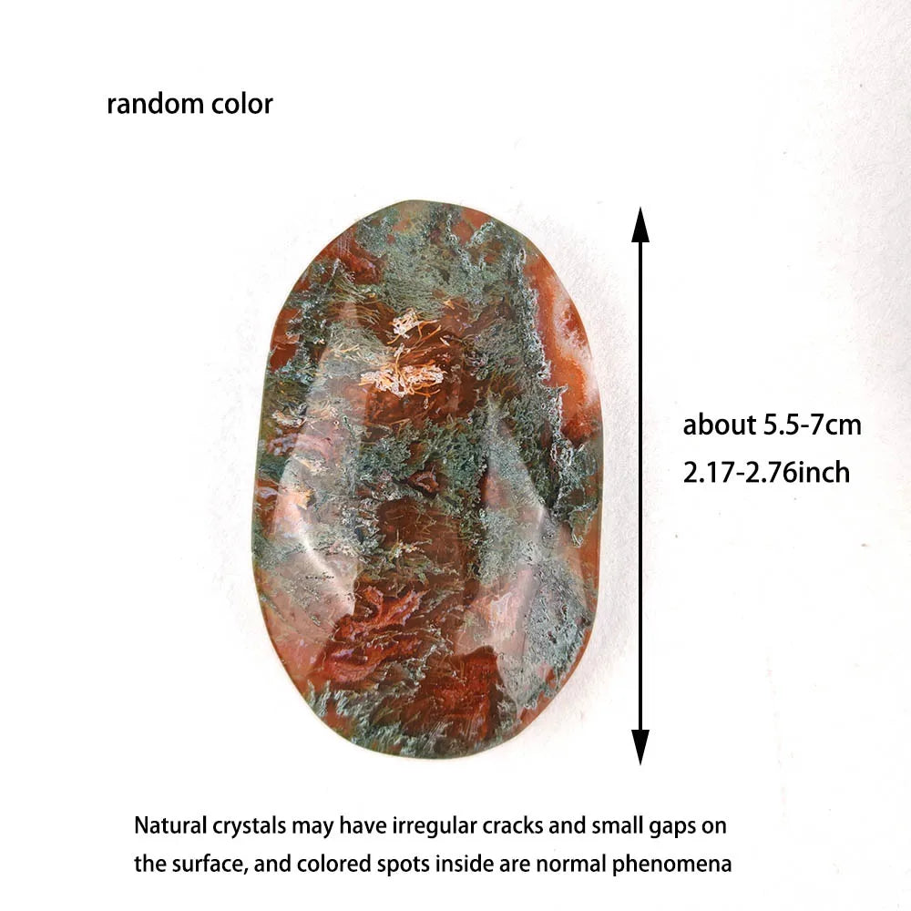 Red Moss Agate Handheld Feng Shui Decoration