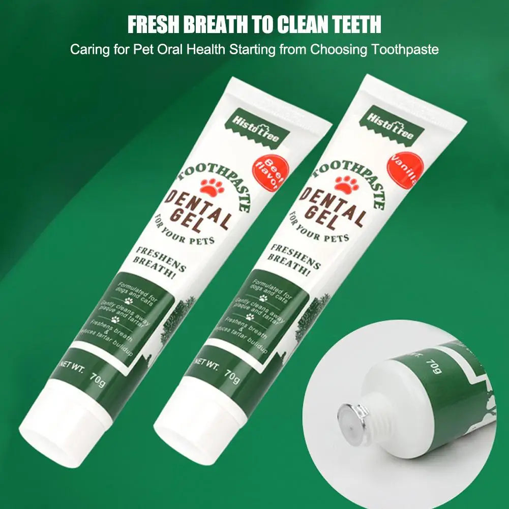 Pet Dog Tootpaste Cleaning Supplies Vanilla Beef Flavor Pet Dog Toothpaste Cat Z1Y6 - Daisan Mart