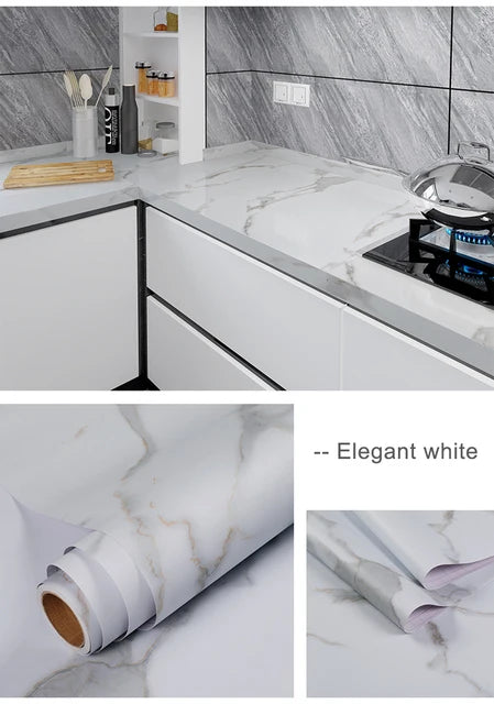 Decal Dán Bếp Chống Dầu Nước, Cải Tạo Tủ Bếp Marble - Daisan Mart