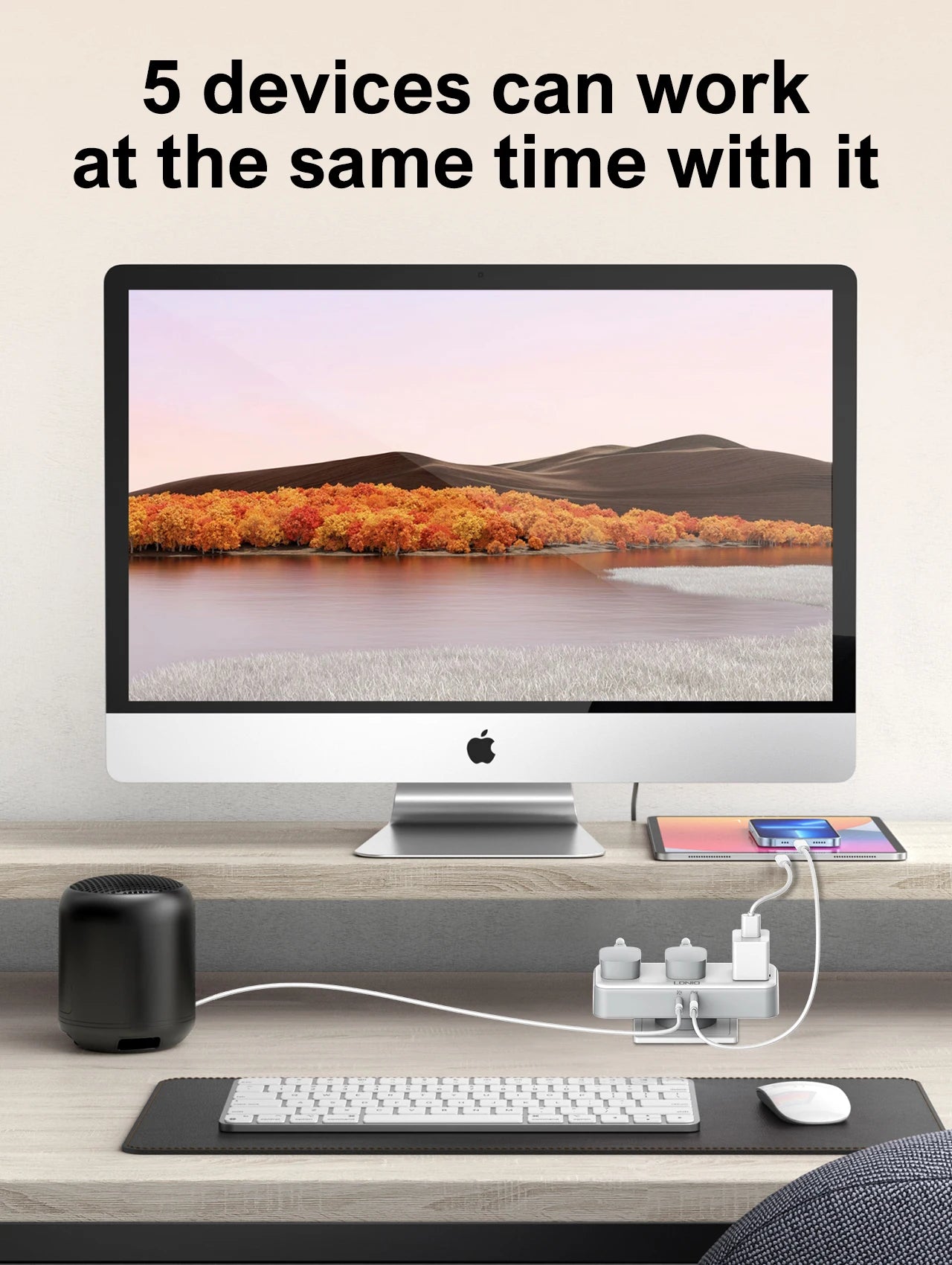 Ổ Cắm Đa Năng 3 Lỗ Xoay, USB A/C, Không Dây Nối