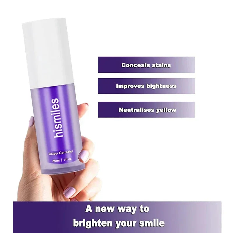 30ml V34 SmileKit Purple Toothpaste Removes Tartar Clean Oral Hygiene Fresh Breath Whitening Teeth Care Products - Daisan Mart