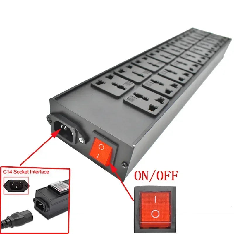 PDU Đa Năng C14 Cho Tủ Mạng Quốc Tế Đa Chuẩn - Daisan Mart