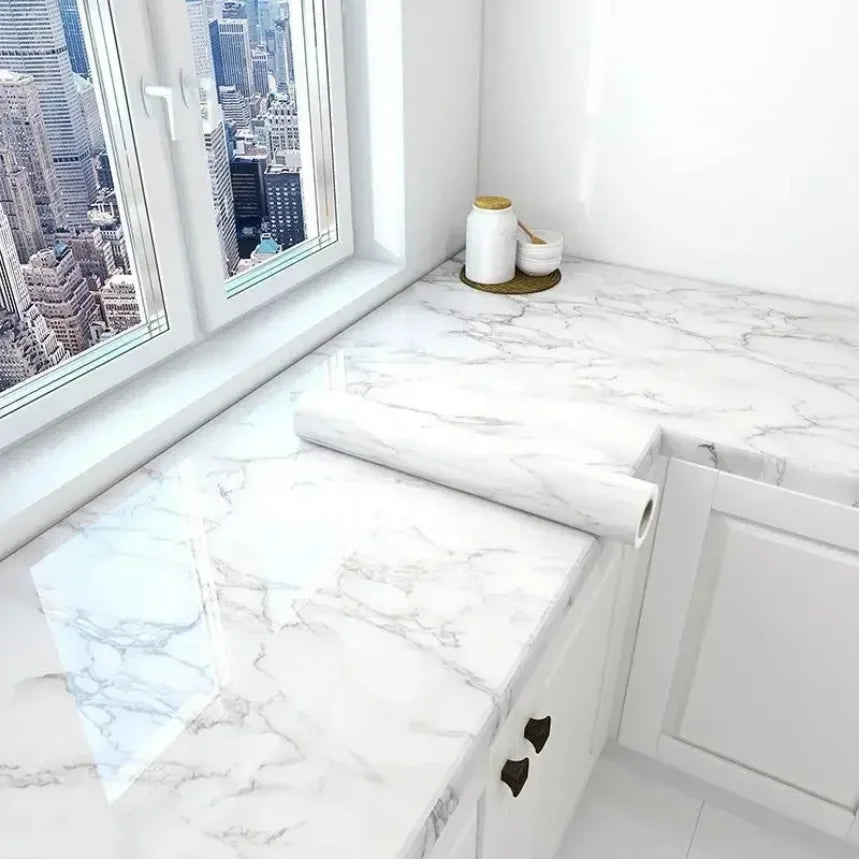 Miếng Dán Bếp Chống Dầu Đá Marble 60CM Tự Dính