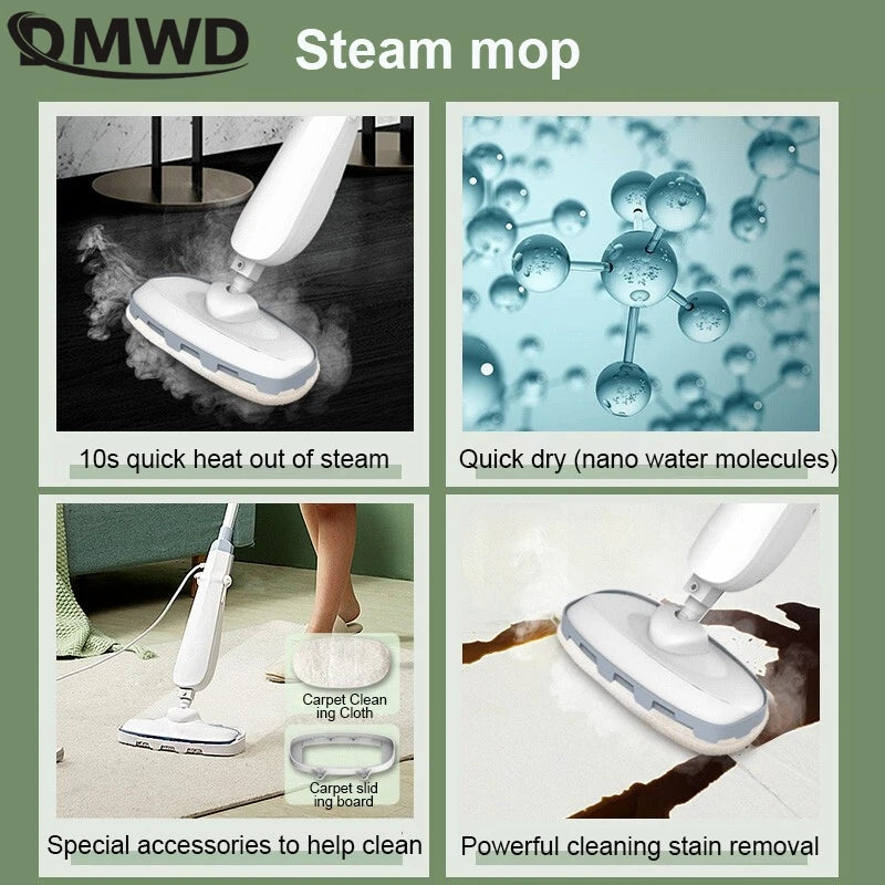 Negative ion antibacterial deodorizing steam mop