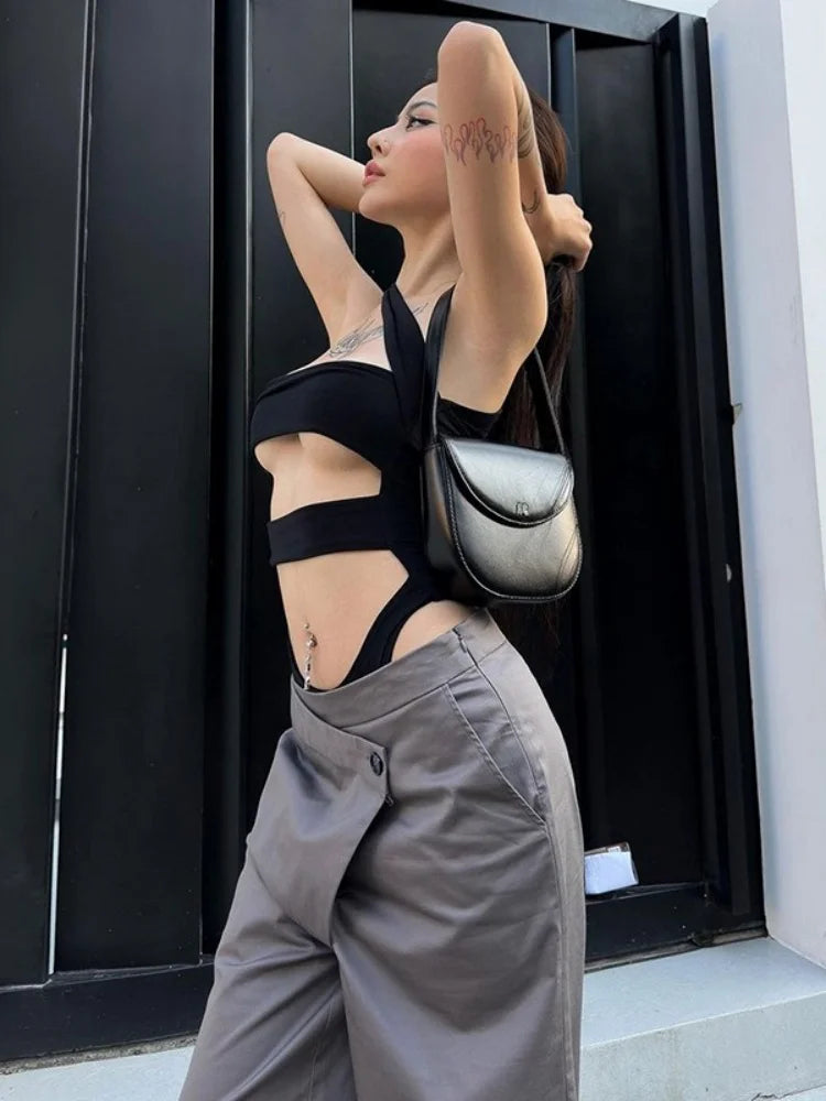 Sexy Backless Y2K Festival Style Women's Bodysuit