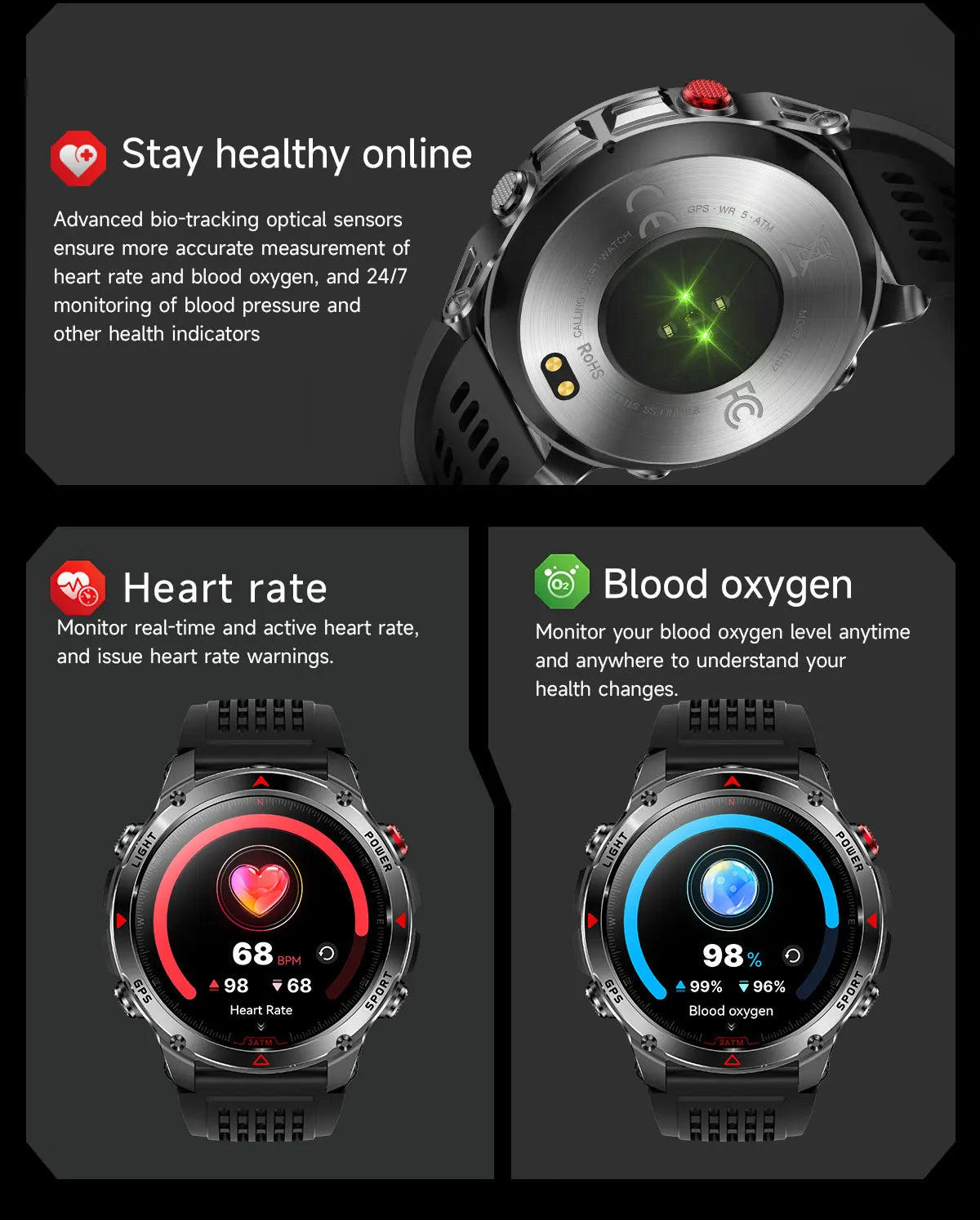 Đồng Hồ Thông Minh 2025 Nam/Nữ Màn Hình AMOLED HD 1.46