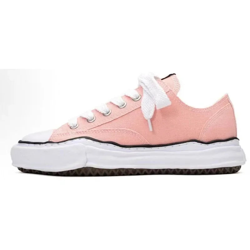 Classic I.TxMMY Dissolved Vulcanized Sole Canvas Shoes Mihara Lace up Retro Casual Sports Shoes Yasuhiro Unisex Couple Sneakers
