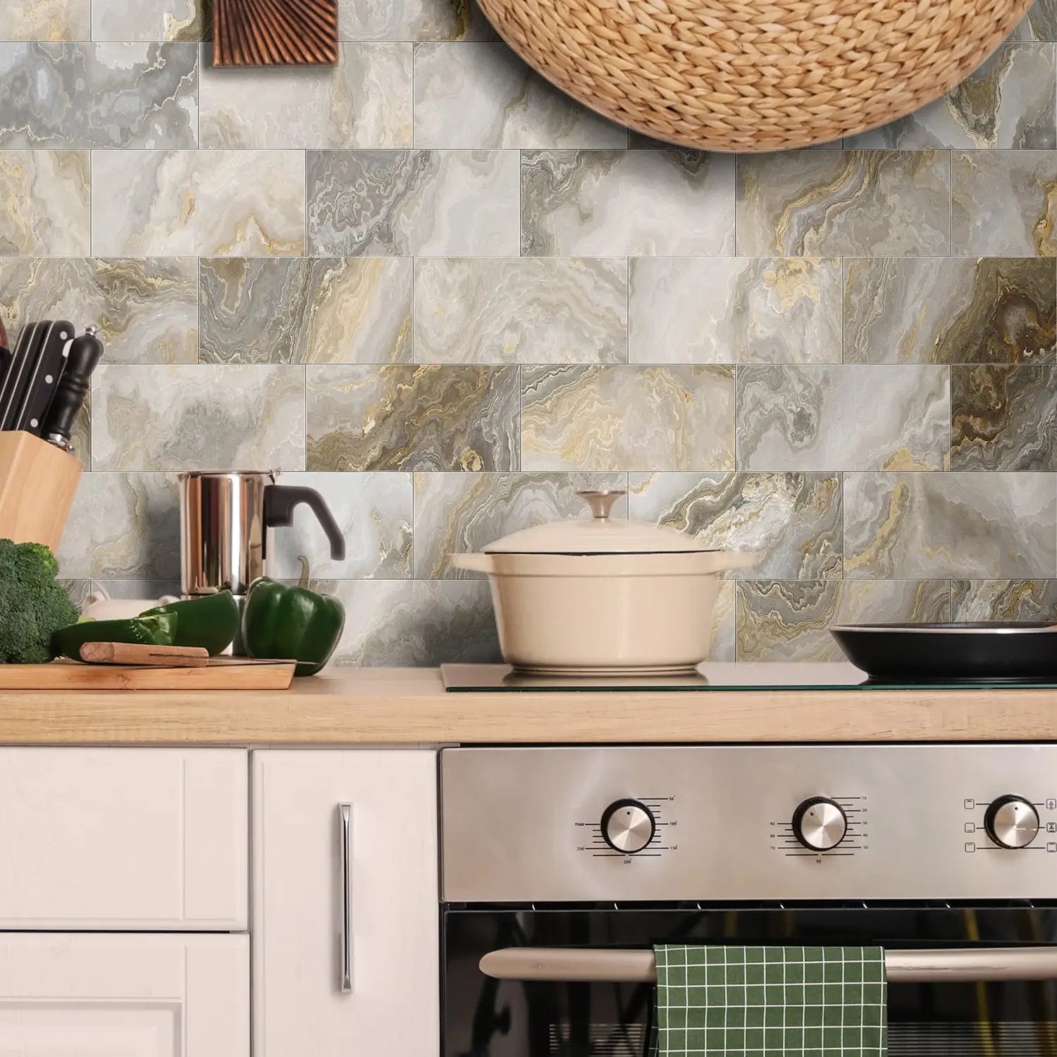 3D Waterproof Brick and Stone Decal Set - Kitchen &amp; Bathroom