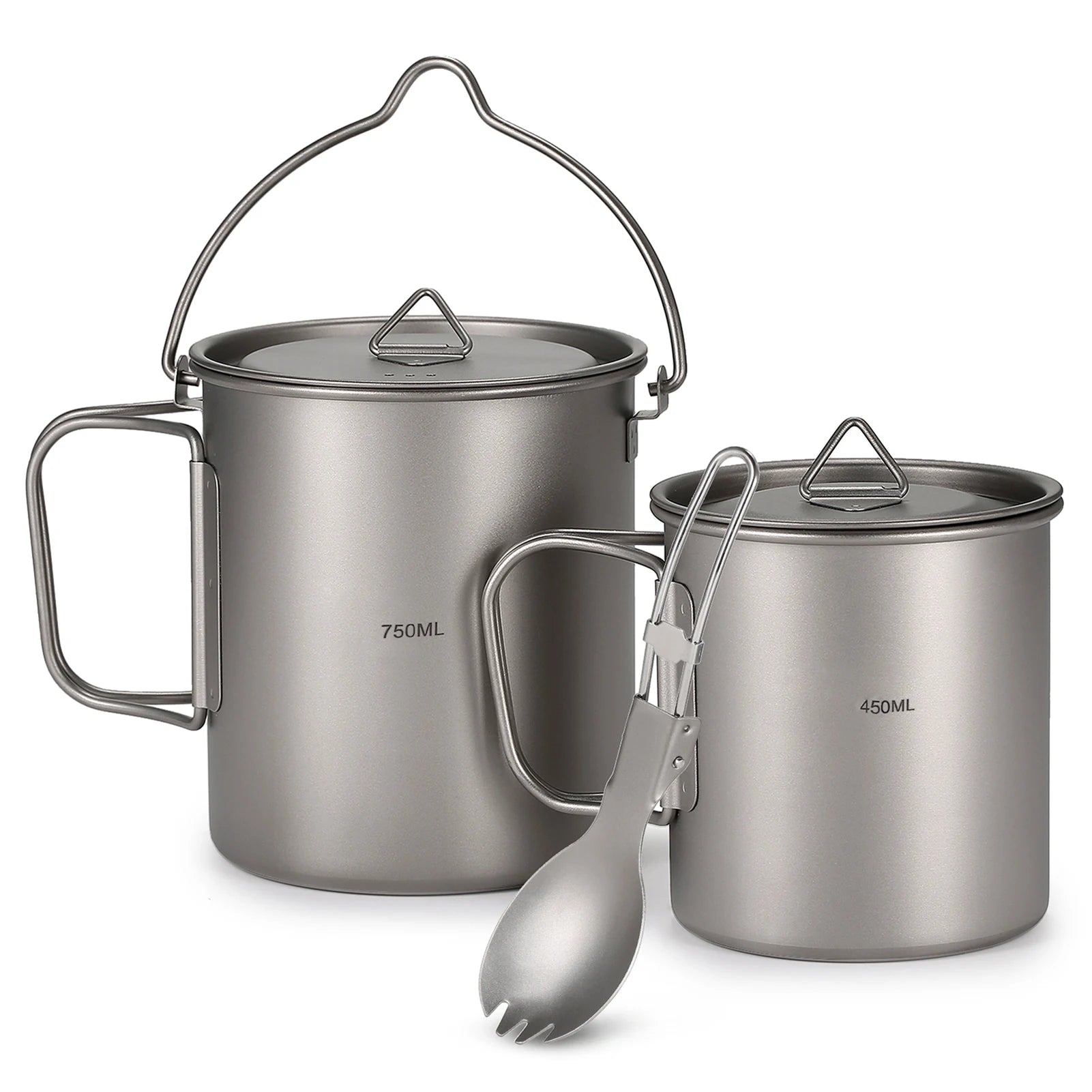 Nồi Titan Siêu Nhẹ 750ml - Cốc Dã Ngoại Gọn Nhẹ