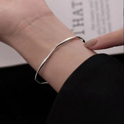 Simple and Stylish Silver Twist Bracelet for Women
