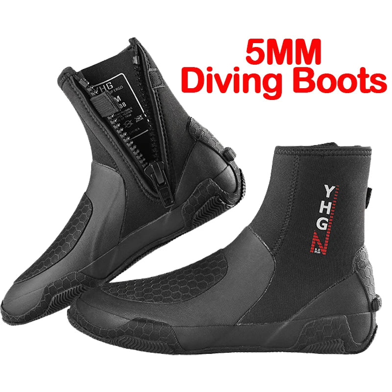 3MM/5MM Short Diving Boots Neoprene Scuba Diving Snorkeling Water Shoes Beach Surfing Anti Slip Snorkeling High top Diving Boots