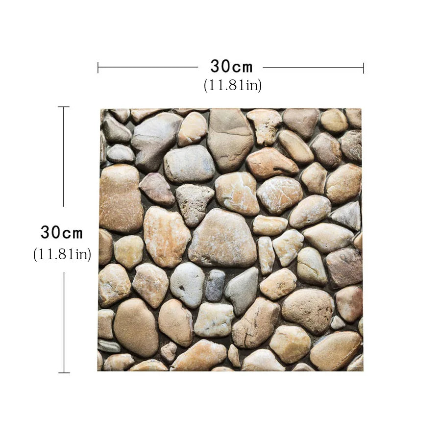 5PCS 10PCS of Pebble Pattern Self-adhesive Wall Stickers,Room Decoration,Wall Decoration,Peel And Stick,Movable Wallpaper