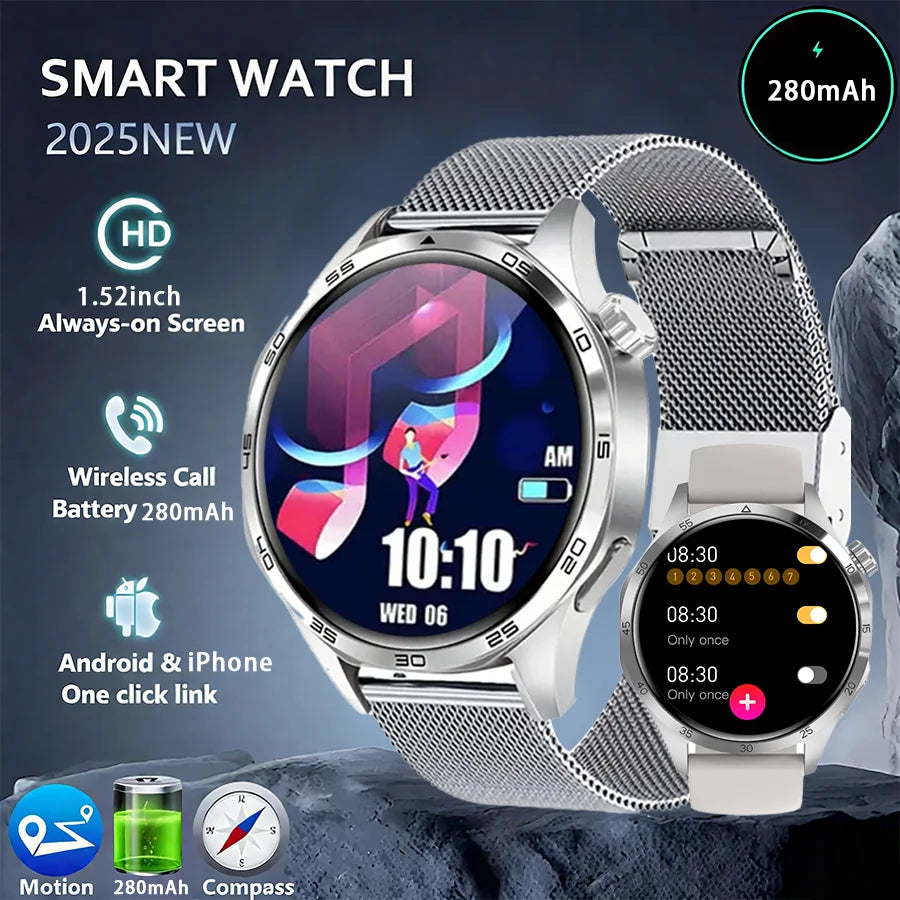AMOLED 1.52 waterproof multi-sport men's smartwatch