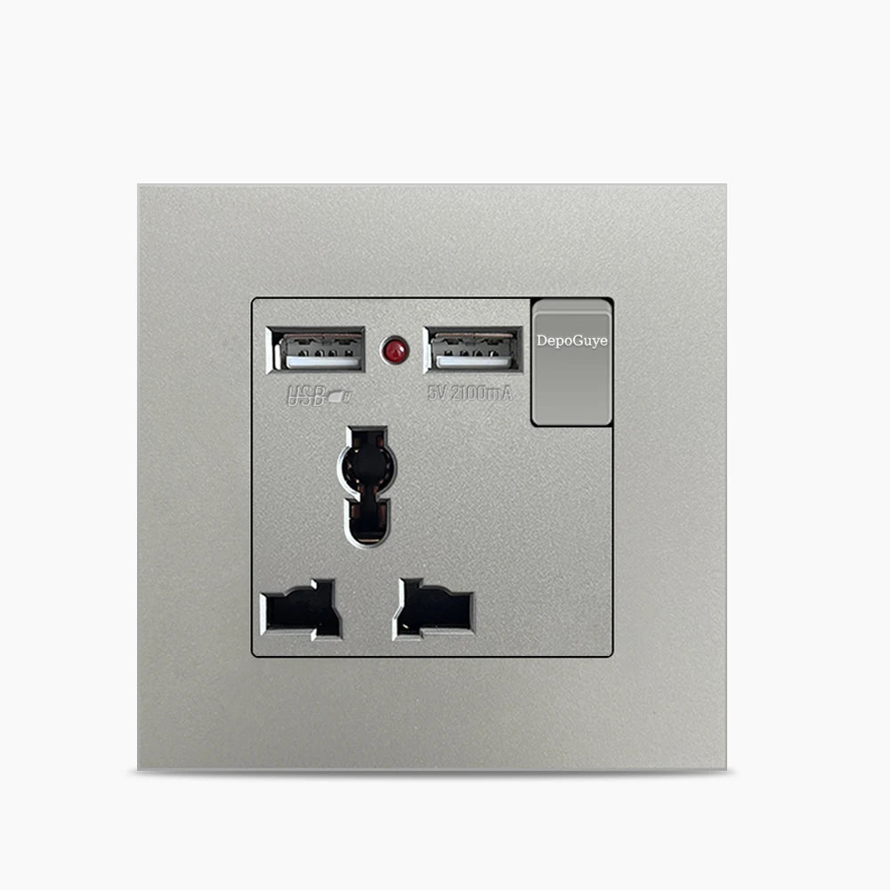 Ổ Cắm Đa Năng Sạc Nhanh 18W USB Type-C 3 Chân 220V