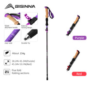 BISINNA Ultra Light 5-Section Folding Carbon Trekking Pole