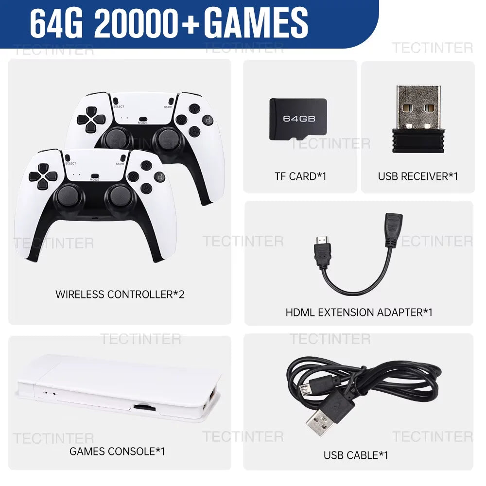 Máy Chơi Game M15 Retro 4K Tay Cầm Không Dây 2 Người - Daisan Mart