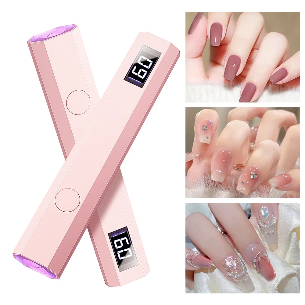 Portable UV/LED Nail Dryer Lamp USB Charging Fast and Convenient
