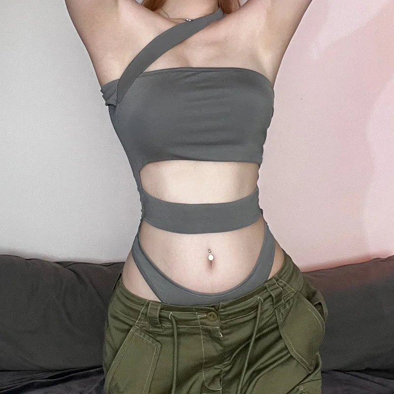 Sexy Backless Y2K Festival Style Women's Bodysuit