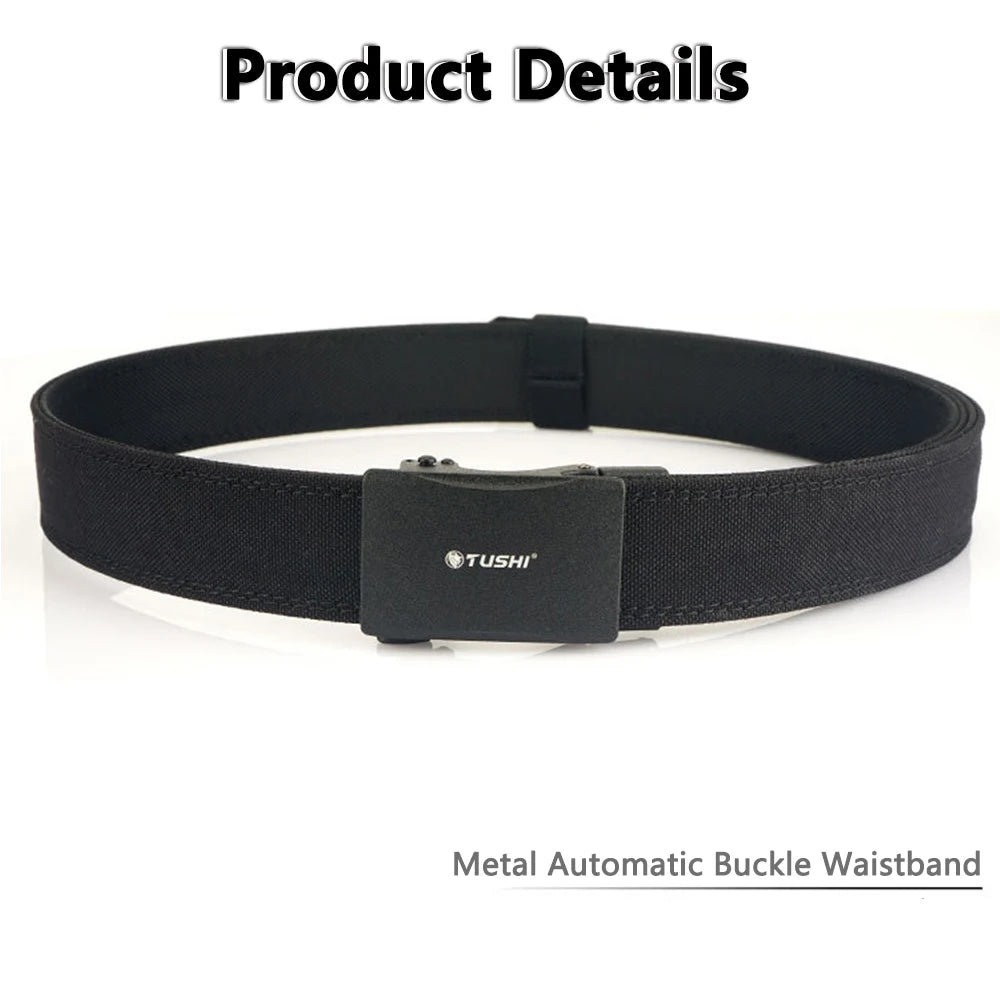Thắt lưng nam TUSHI 3.8cm vải nylon dày đa năng tự động - Daisan Mart