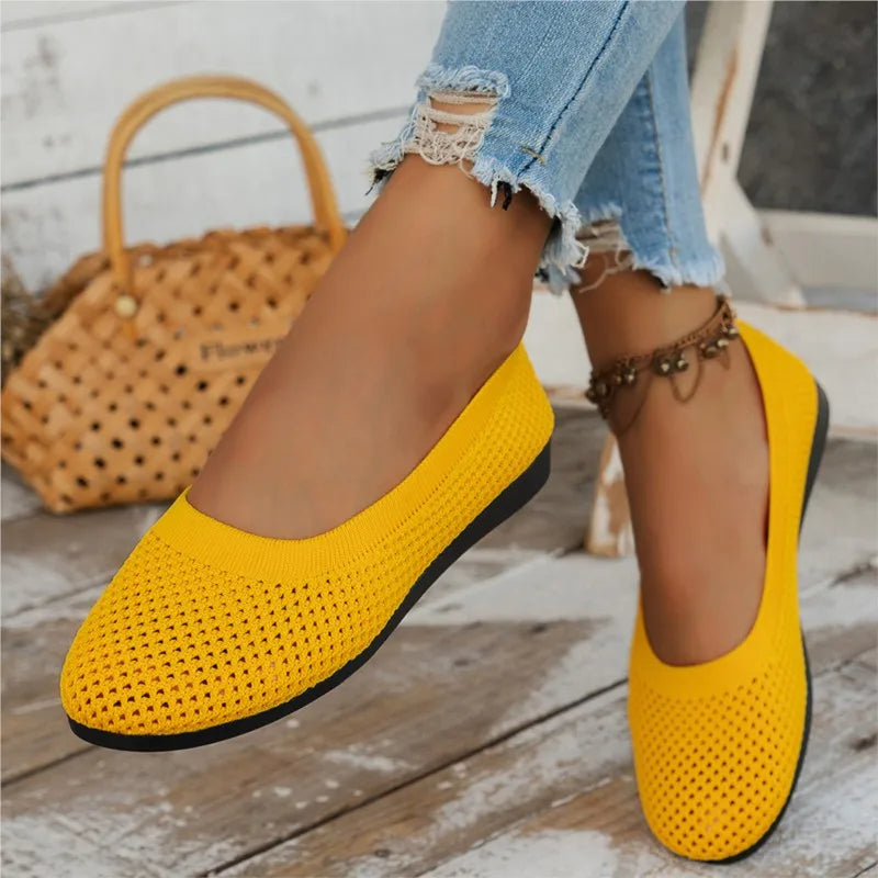 Giày Bệt Nữ Mũi Tròn Êm Ái Thời Trang Năng Động