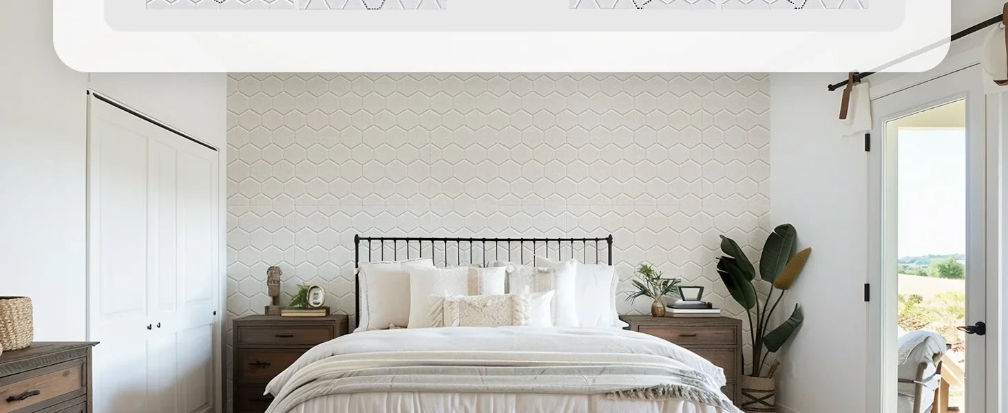 Honeycomb Felt Wall Panels Self-Adhesive Soundproof Tiles Peel &amp; Stick Noise Reduction for Home Office Nursery Acoustic Wall