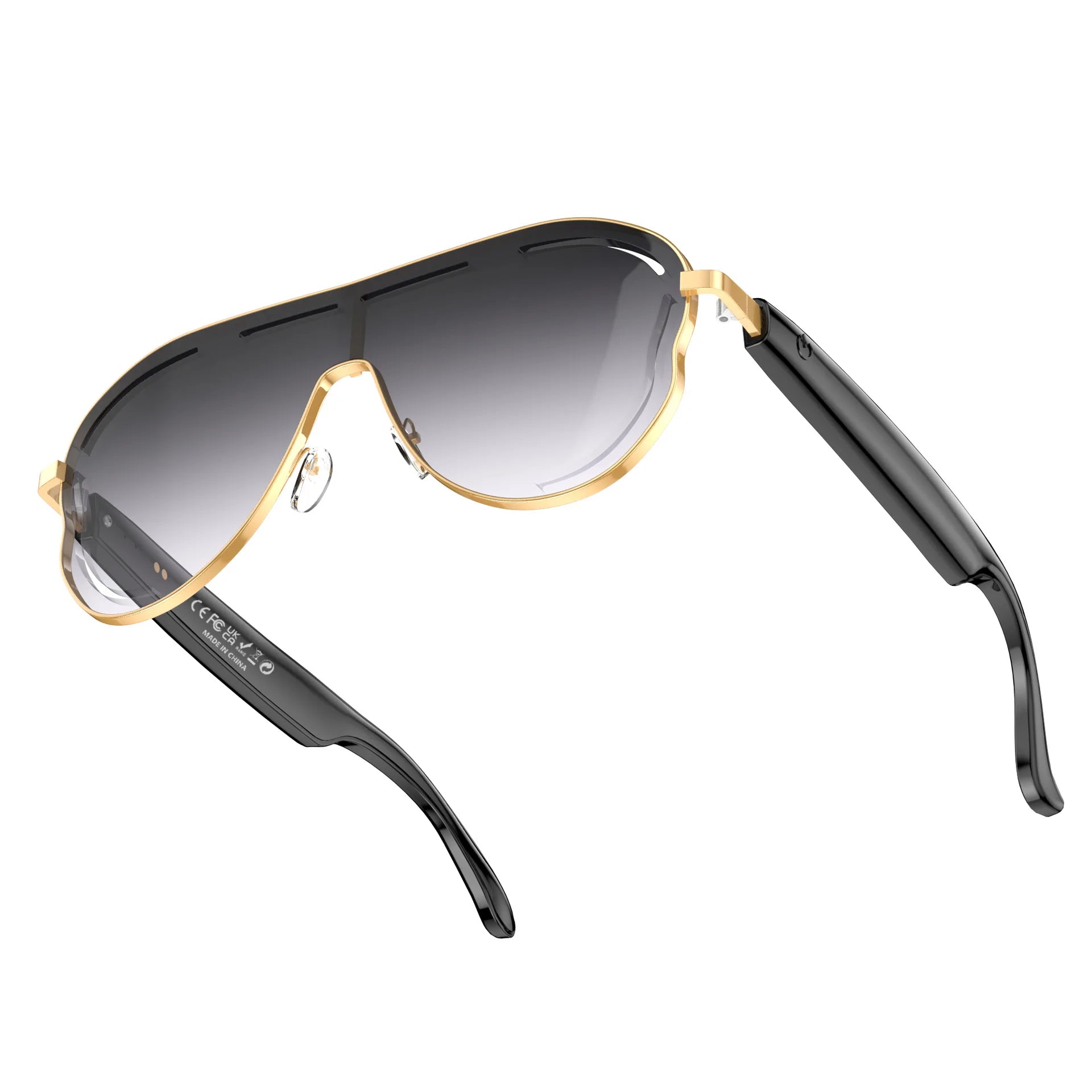 YHA17 AI Translation Smart Glasses EU USA Large Frame Sunscreen Color-changing Stainless Bluetooth Audio Sunglasses Work Glasses - Daisan Mart